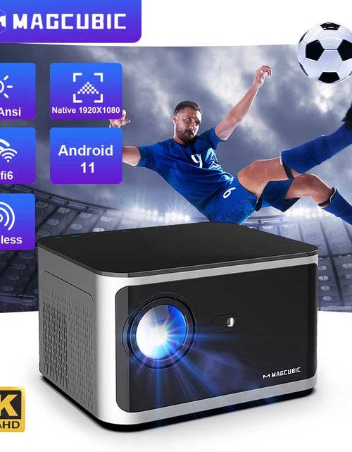 Load image into Gallery viewer, Android 11 4K Smart Projector 580ANSI 1920*1080P Full HD Wifi6 BT5.0 Allwinner H713 Voice Control Home Cinema Theater
