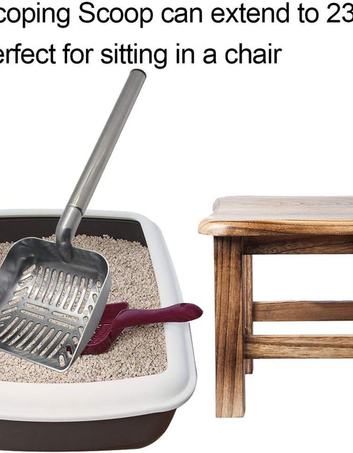 Load image into Gallery viewer, Cat Litter Scooper Metal Cat Litter Scoop Long Handle Cat Scoop Aluminum Litter Box Scooper Kitty Litter Scoop Non-Stick Stronger Large Cat Litter Sifter Scoop Manages Big Clumps of Multi-Cat Families
