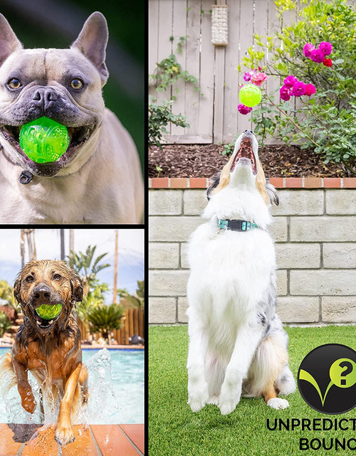 Load image into Gallery viewer, Durasqueak Dog Ball Toy, Interactive Dog Toys That Float and Squeaks for Playing, Fetching and Retrieving-Great Alternative to Traditional Tennis Balls Green 2.5 Inch
