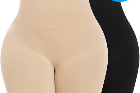 2 Packs Shorts De Faja Con Control De Abdomen Moldeador Corporal Para Mujer De Cintura Alta Adelgazante De Muslos