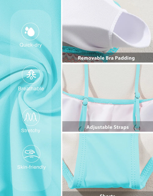 Load image into Gallery viewer, Bikinis for Women High Waisted Bathing Suits for Women Tummy Control Swimsuits Adjustable Shell Strap Bikini Set 2025 Summer Swimwear Navy Blue M

