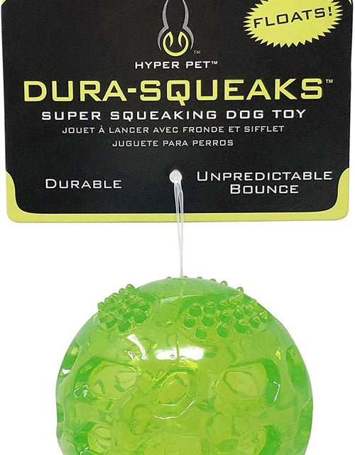 Load image into Gallery viewer, Durasqueak Dog Ball Toy, Interactive Dog Toys That Float and Squeaks for Playing, Fetching and Retrieving-Great Alternative to Traditional Tennis Balls Green 2.5 Inch
