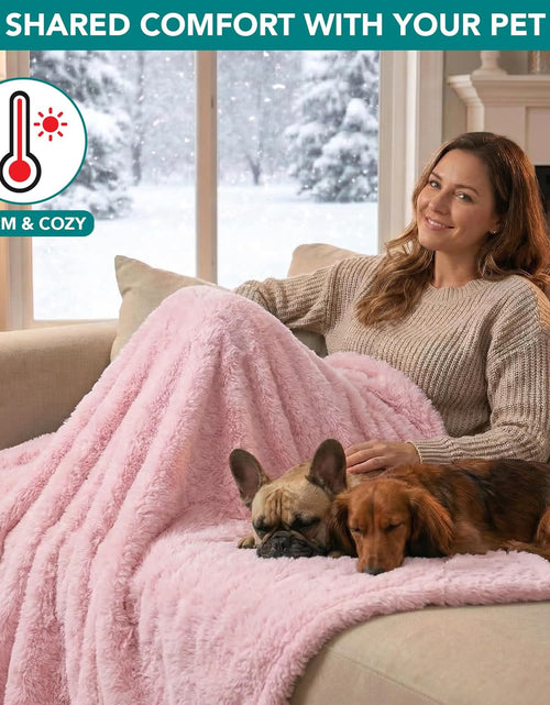Load image into Gallery viewer, Fluffy Waterproof Dog Blanket Fleece | Soft Warm Pet Fleece Throw for Large Dogs and Cats | Fuzzy Plush Sherpa Throw Furniture Protector Sofa Couch Bed
