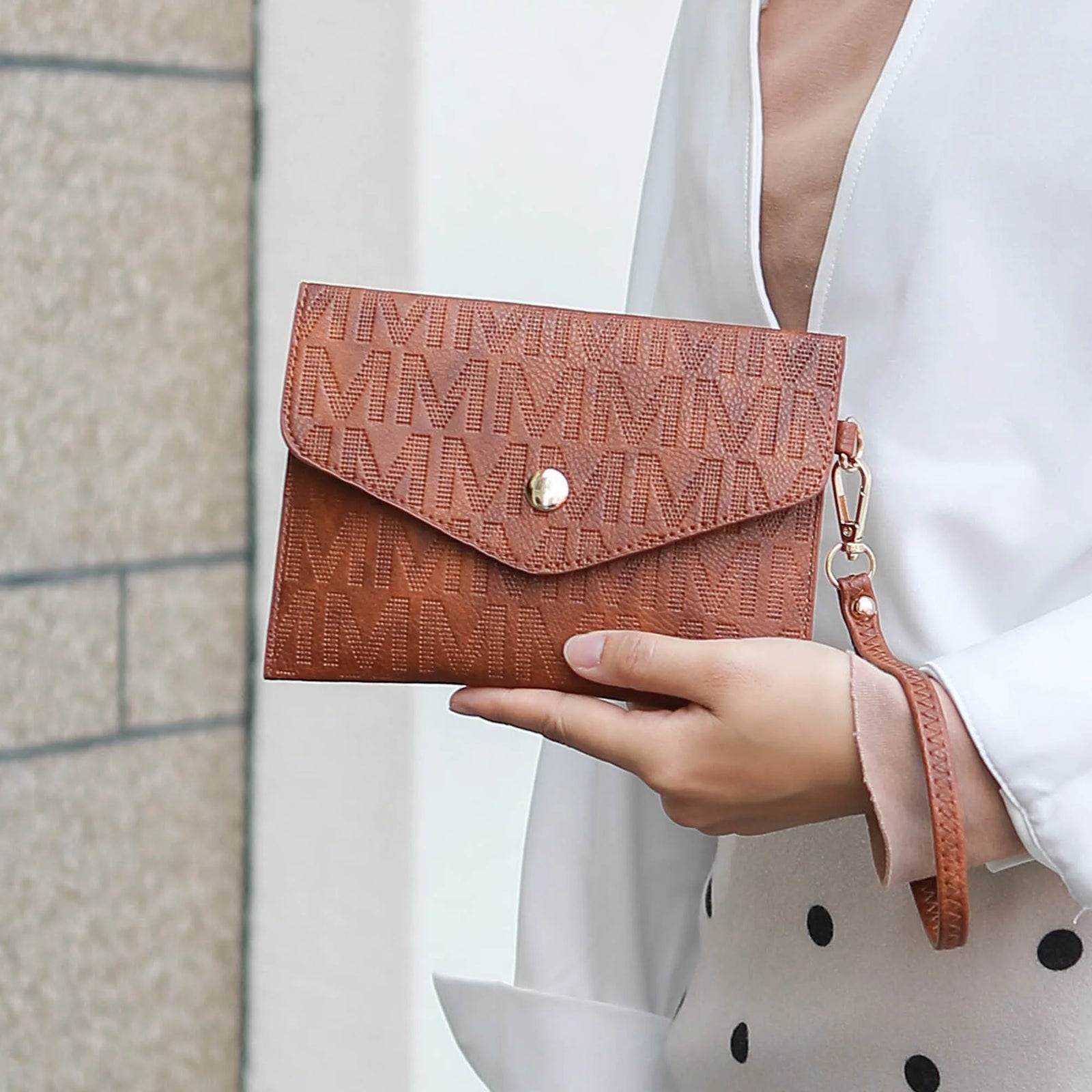 Bolso Tote Para Mujer by Mia K. Marimar Con Bolsa Y Muñequera, Conjunto De 4 Piezas - Marrón Chocolate