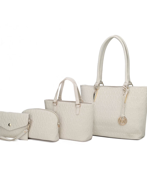 Load image into Gallery viewer, Bolso Tote Para Mujer by Mia K. Marimar Con Bolsa Y Muñequera, Conjunto De 4 Piezas - Marrón Chocolate
