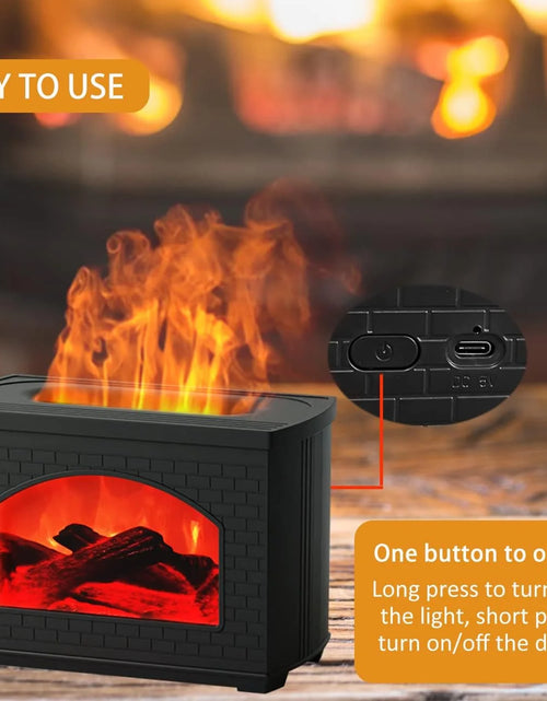 Load image into Gallery viewer, Flame Oil Diffuser, 270Ml Cool Mist Humidifier Diffuser,Sleep Relax for Outdoor Bedroom Living Roomï¼Fireplace Air Diffuser
