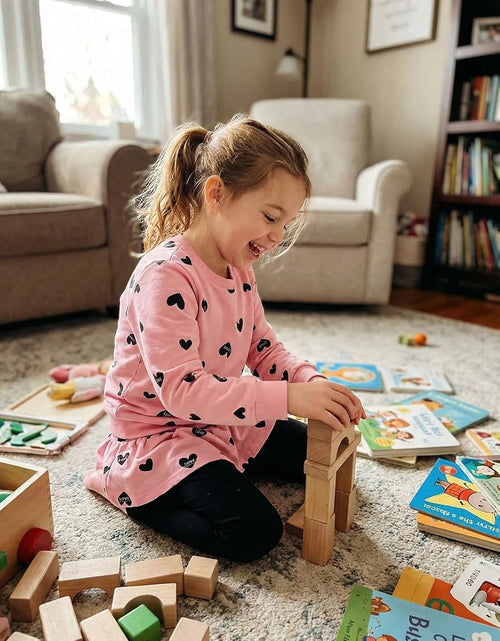 Load image into Gallery viewer, Little Girls Clothes Set Outfit Heart Print Fleece Sweatshirts Top and Leggings Set
