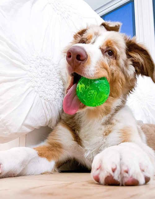 Load image into Gallery viewer, Durasqueak Dog Ball Toy, Interactive Dog Toys That Float and Squeaks for Playing, Fetching and Retrieving-Great Alternative to Traditional Tennis Balls Green 2.5 Inch
