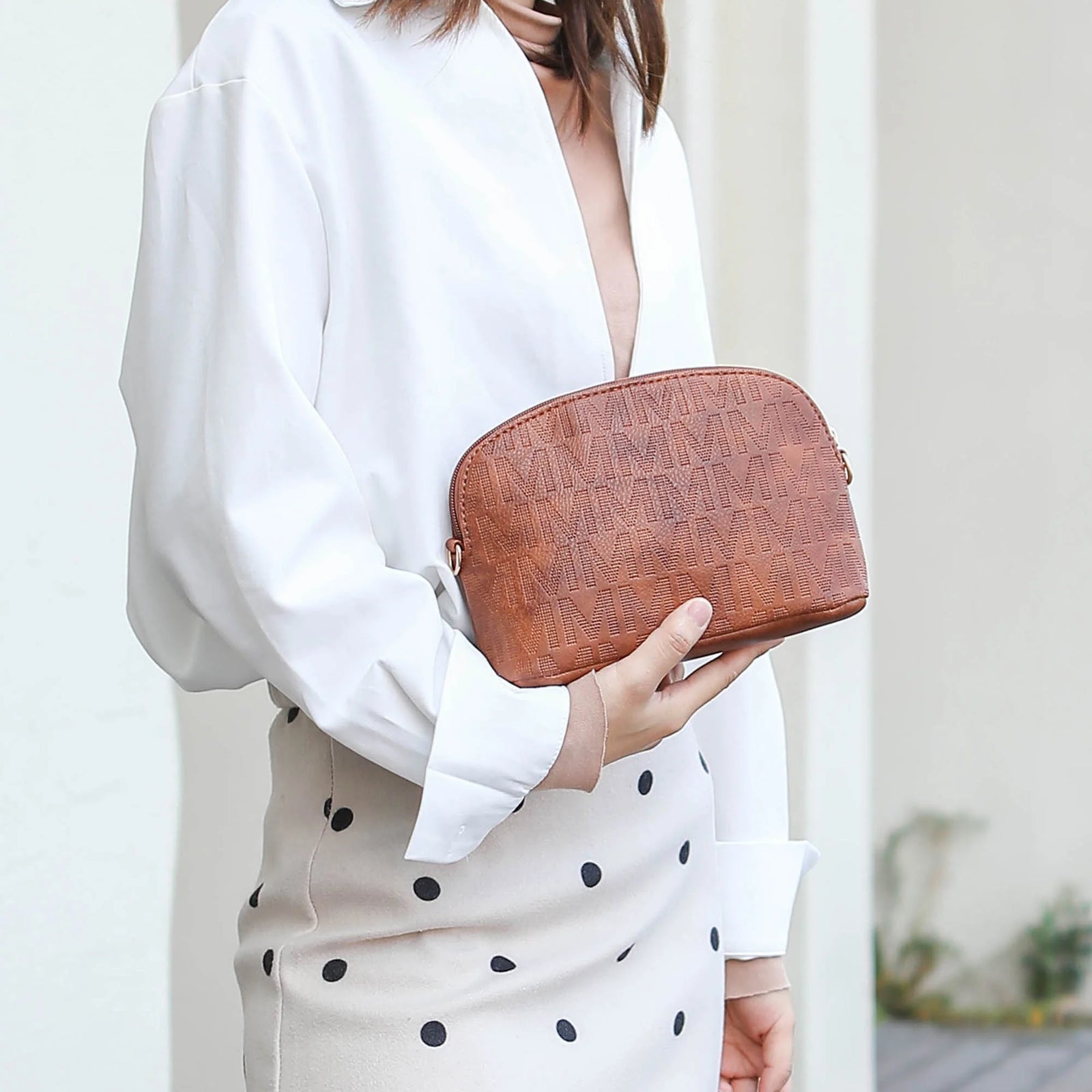 Bolso Tote Para Mujer by Mia K. Marimar Con Bolsa Y Muñequera, Conjunto De 4 Piezas - Marrón Chocolate