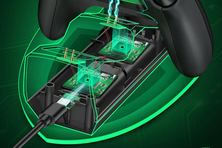 Controller Charger for Xbox, Charging Station with 2*2550Mah Controller Battery Packs for Xbox Series/One X/S/Elite