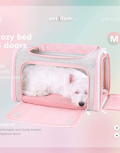 Load image into Gallery viewer, Soft Cute Travel Pet Carrier Bag for Medium Cats, Kitty and Puppy, Fantasy Pink, M
