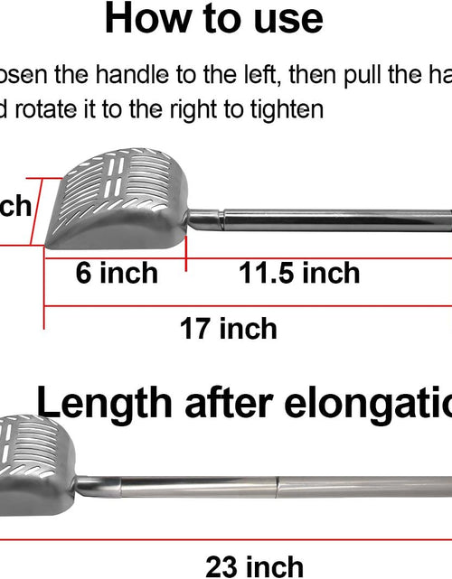 Load image into Gallery viewer, Cat Litter Scooper Metal Cat Litter Scoop Long Handle Cat Scoop Aluminum Litter Box Scooper Kitty Litter Scoop Non-Stick Stronger Large Cat Litter Sifter Scoop Manages Big Clumps of Multi-Cat Families
