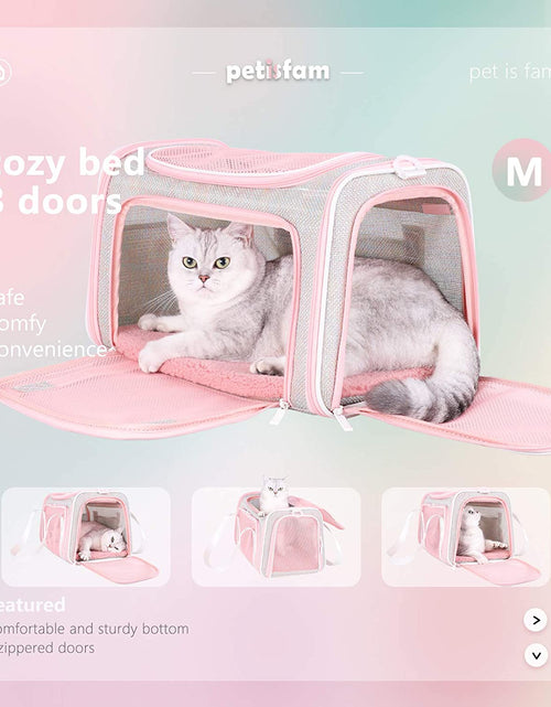 Load image into Gallery viewer, Soft Cute Travel Pet Carrier Bag for Medium Cats, Kitty and Puppy, Fantasy Pink, M
