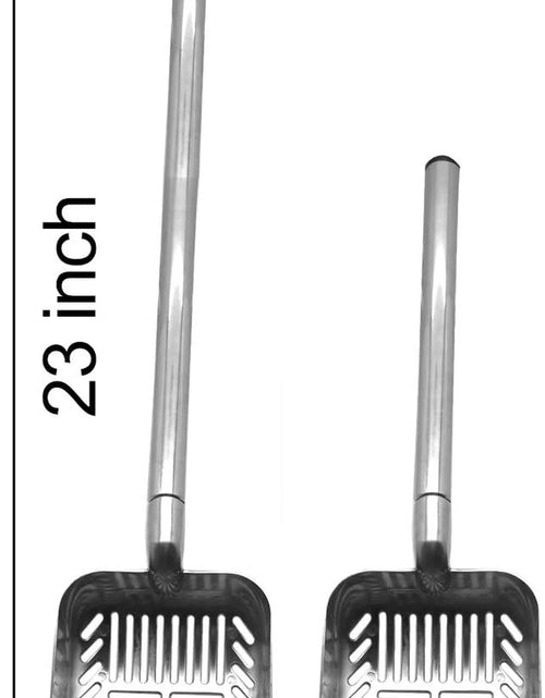 Load image into Gallery viewer, Cat Litter Scooper Metal Cat Litter Scoop Long Handle Cat Scoop Aluminum Litter Box Scooper Kitty Litter Scoop Non-Stick Stronger Large Cat Litter Sifter Scoop Manages Big Clumps of Multi-Cat Families
